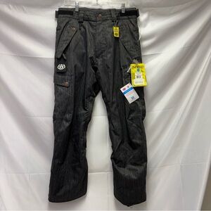686 Times Kr3w Knuckle Insulated Pants NWT Mens Small Black Snowboard Ski Winter